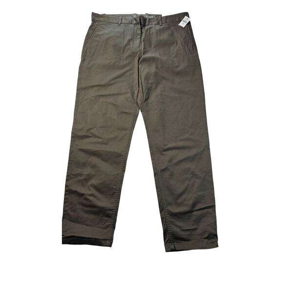 NWT broke in straight khakis by gap 14 R tapered green casual comfort high rise - Picture 1 of 8